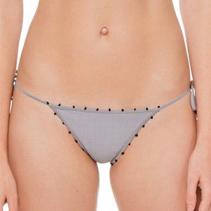 BNWT Marysia Pom Pom Trim Tie Side Bikini Bottoms